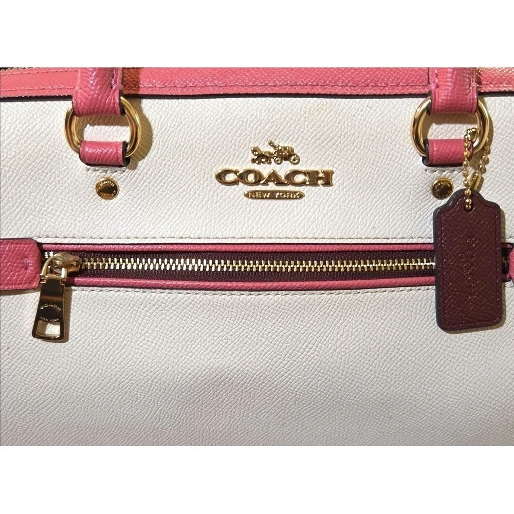 Coach Rowan Confetti Pink Mango‎ Satchel HTF